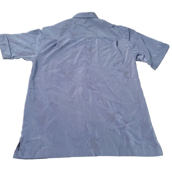 Cubavera Mens Button-Up Shirt Blue Size Small Polyester Short Sleeve Collar - Picture 2 of 12